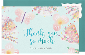 'Sweet Pastels' Baby Shower Thank You Note