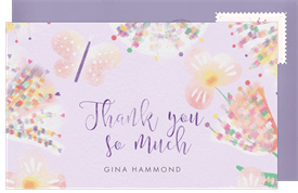 'Sweet Pastels' Baby Shower Thank You Note