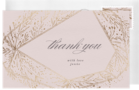 'Golden Wreath' Baby Shower Thank You Note