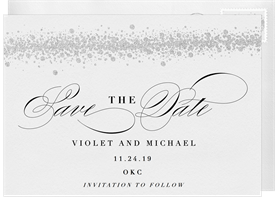 'Stippled Band' Wedding Save the Date