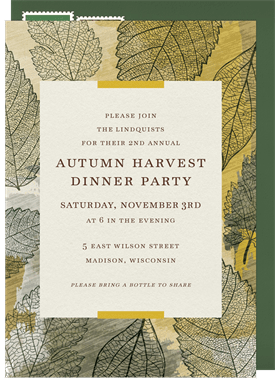'Essence of Autumn' Fall Party Invitation