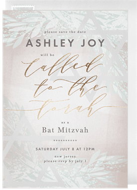 'Called To The Torah' Bat Mitzvah Save the Date