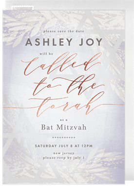 'Called To The Torah' Bat Mitzvah Save the Date