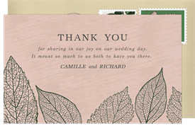 'Essence of Autumn' Wedding Thank You Note