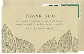 'Essence of Autumn' Wedding Thank You Note