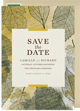 'Essence of Autumn' Wedding Save the Date