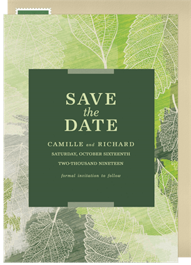 'Essence of Autumn' Wedding Save the Date