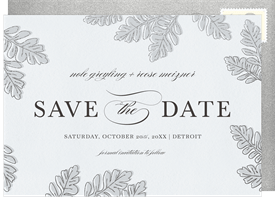 'Framed By Leaves' Wedding Save the Date