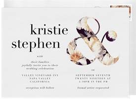 'Botanical Ampersand' Wedding Invitation