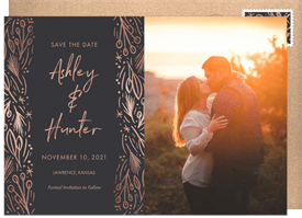 'Sprigs of Pine' Wedding Save the Date