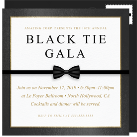 'Black Tie Affair' Gala Invitation