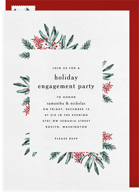 'Evergreen Border' Party Invitation