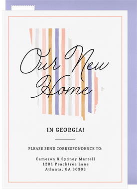 'Home Sweet Georgia' Moving Announcement