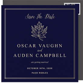 'Classic Maple Leaf' Wedding Save the Date