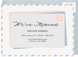 'Airmail Stripes' Moving Announcement