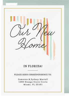 'Home Sweet Florida' Moving Announcement