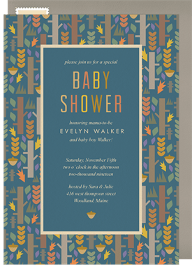 'Woodland Shower' Baby Shower Invitation
