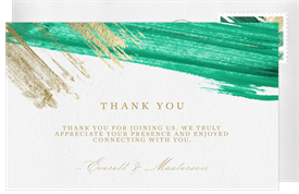 'Elegant Gold Leaf' Business Thank You Note