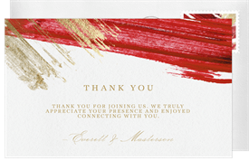 'Elegant Gold Leaf' Business Thank You Note