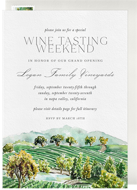 'Wine Country' Grand opening Invitation