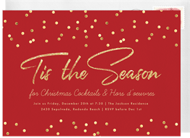 'Glittery Tis The Season' Christmas Party Invitation