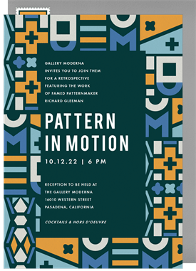 'Pattern In Motion' Business Invitation