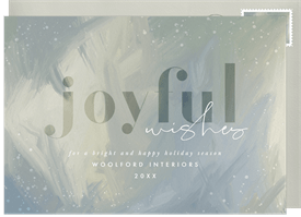 'Joyful Paint Strokes' Business Holiday Greetings Card