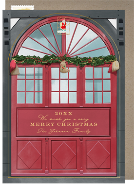 'Festive Antique Storefront' Christmas Greetings Card