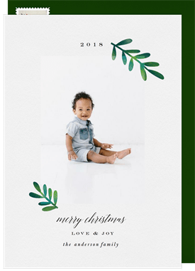'Dainty Foliage' Holiday Greetings Card