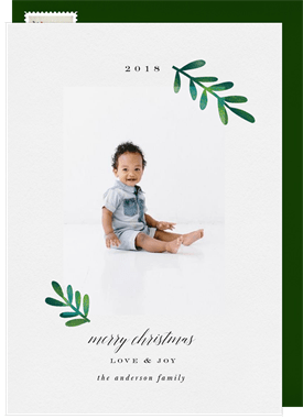 'Dainty Foliage' Christmas Greetings Card