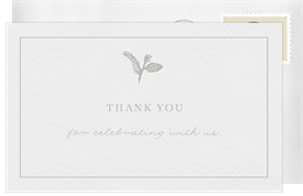 'Rustic Pine Garlands' Holiday Party Thank You Note