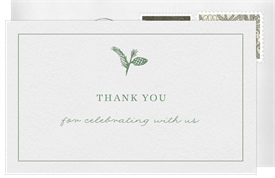 'Rustic Pine Garlands' Holiday Party Thank You Note