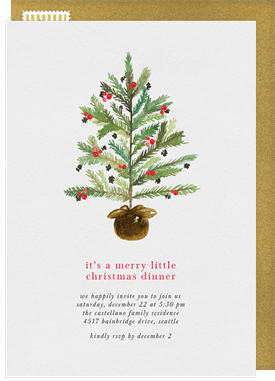 'Christmas Sapling' Christmas Party Invitation