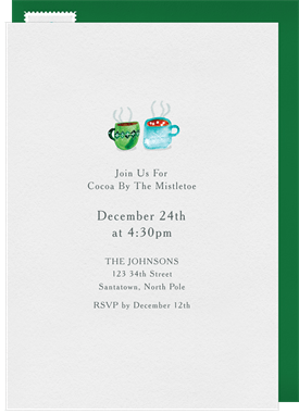 'Festive Mugs' Christmas Party Invitation