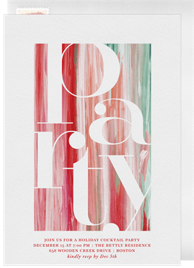 'Abstract Party' Holiday Party Invitation