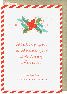 'Christmas Note' Business Holiday Greetings Card