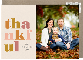 'Thankful' Thanksgiving Card