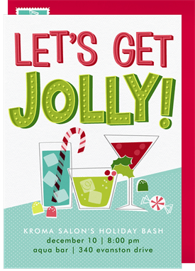 'Let's Get Jolly!' Holiday Party Invitation