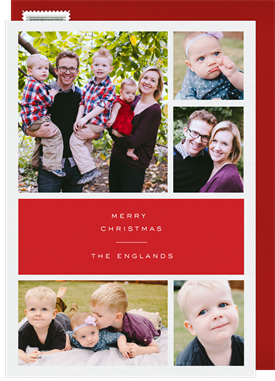 'Color Block Collage' Holiday Greetings Card