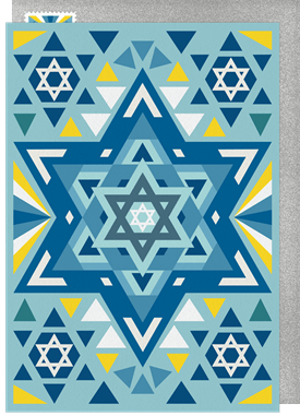 'Geometric Star of David' Hanukkah Card