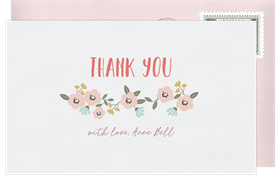 'Sweet Pea' Baby Shower Thank You Note