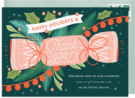 'Holiday Cracker' Business Holiday Greetings Card