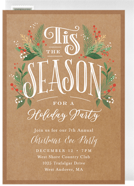 ''Tis the Season' Christmas Party Invitation