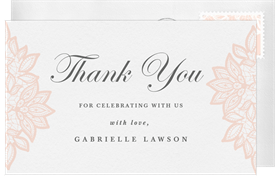 'Lace Details' Baby Shower Thank You Note