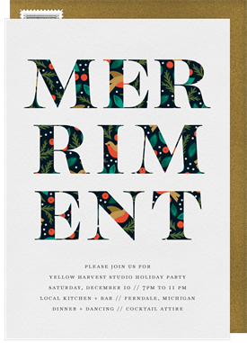 'Patterned Merriment' Business Holiday Party Invitation