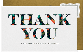 'Patterned Merriment' Business Holiday Party Thank You Note