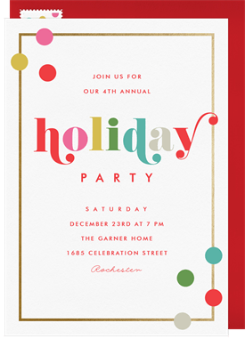 'Whimsical Holiday' Holiday Party Invitation