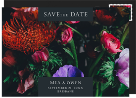 'Midnight Blossoms' Wedding Save the Date