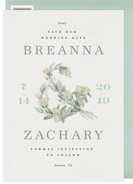 'Bouquet Ampersand' Wedding Save the Date