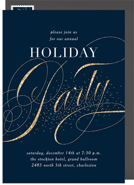 'Party Sparkle' Holiday Party Invitation